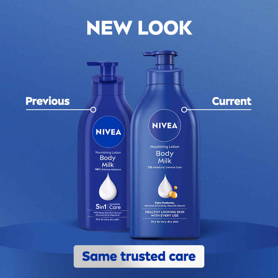 NIVEA Nourishing Body Lotion Body Milk|48 H Moisturization|2X Almond Oil|For Very Dry Skin