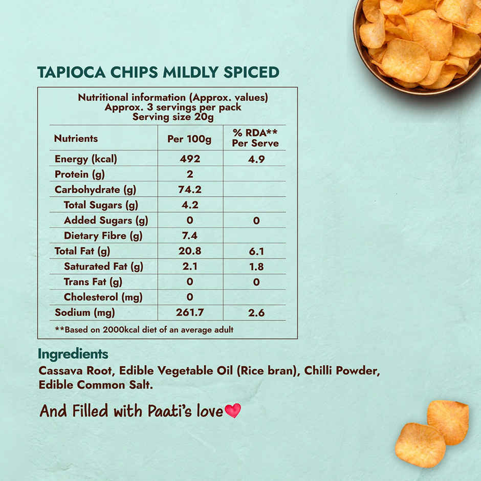 Sweet Karam Coffee Classic Tapioca Chips | No Palm Oil