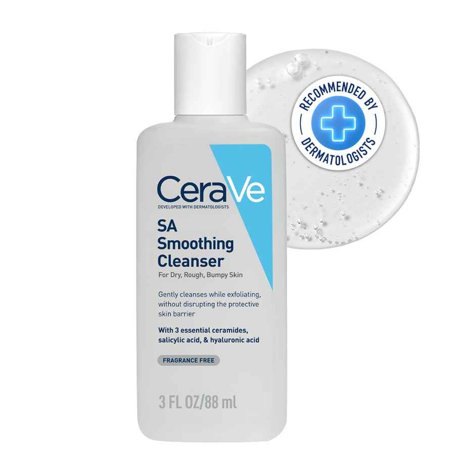 CeraVe SA Smoothing Cleanser For Dry Rough & Bumpy Skin | Face wash with Salicylic Acid & Ceramides