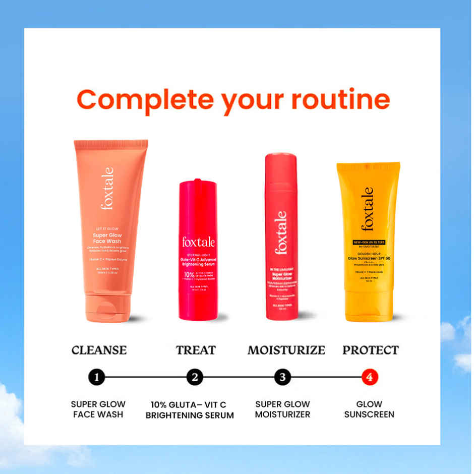 Foxtale Glow Sunscreen SPF50 PA++++ In-Vivo Tested Combo