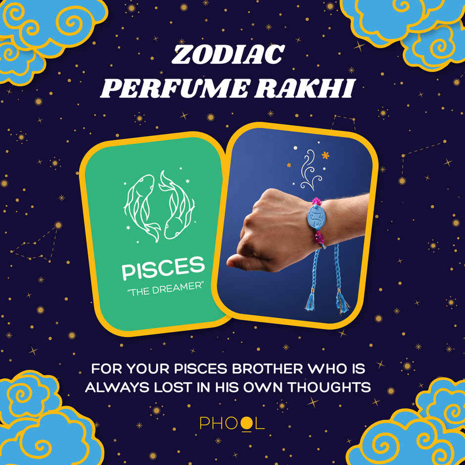 Zodiac Pisces Rakhi for Brother (Phool)