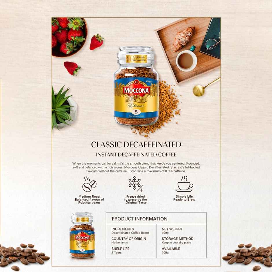 Moccona Classic Decaffeinated Instant Coffee