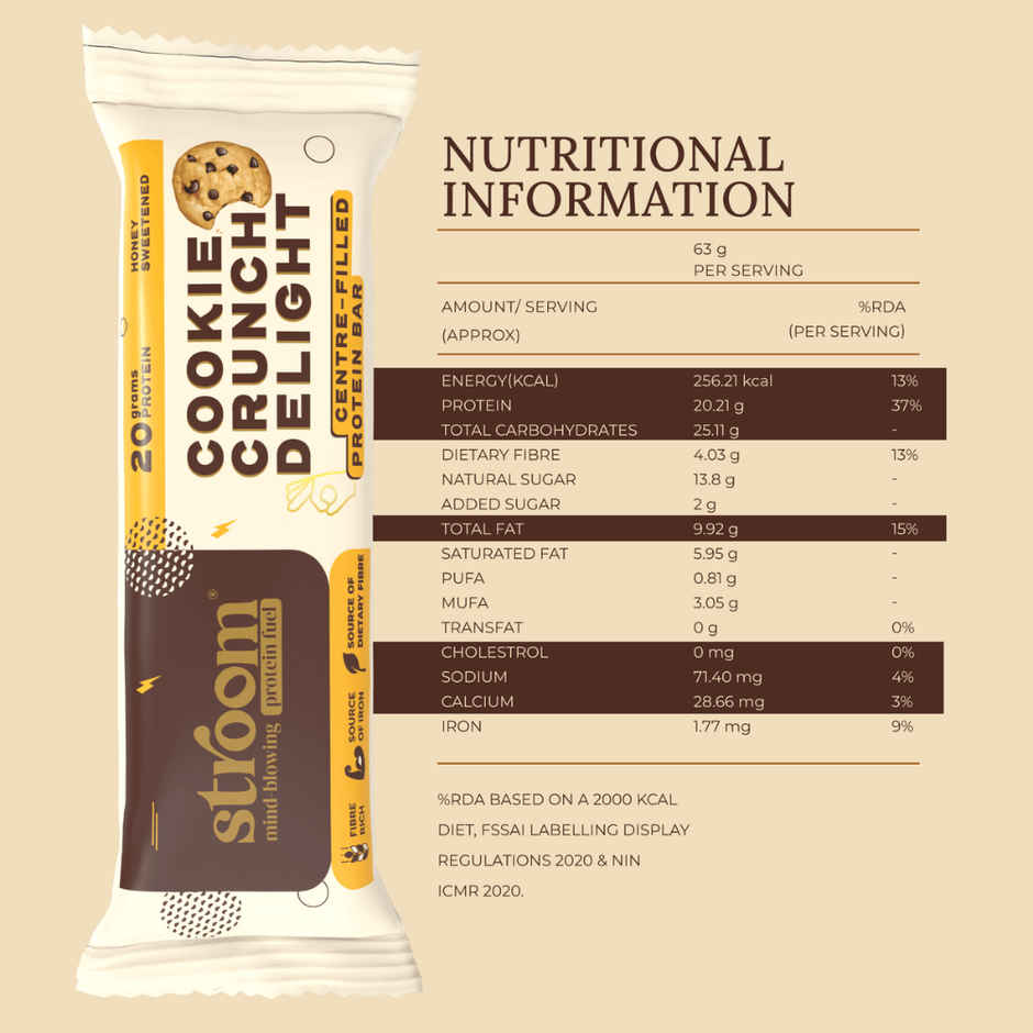 Stroom Cookie Crunch Delight 20g Protein Bars