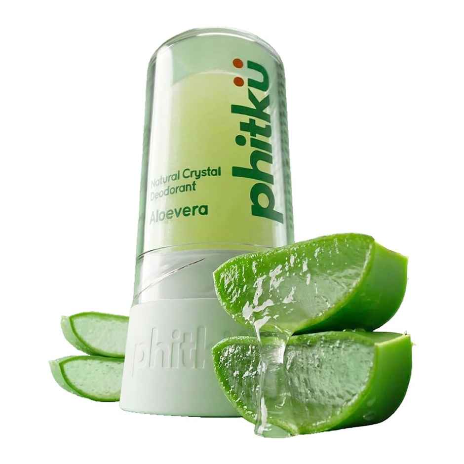 Phitku Crystal Roll On Deodorant With Aloe Natural Unscented Men Women Odor Control