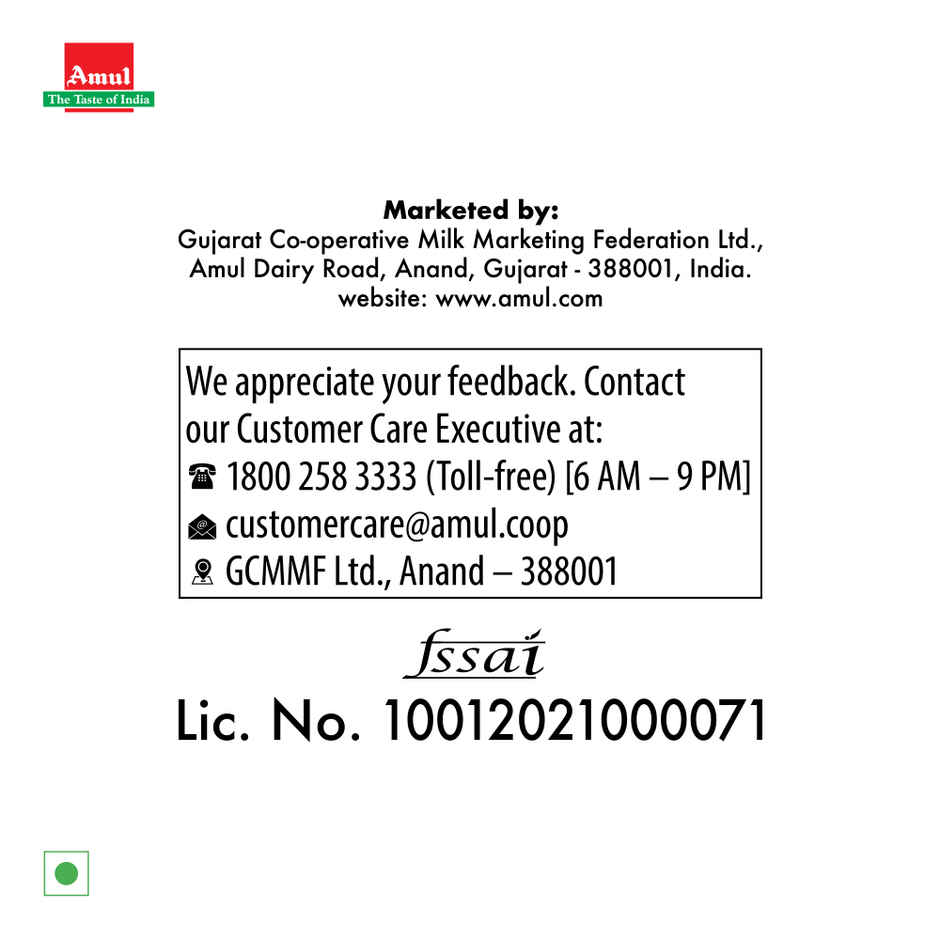 Amul Lactose Free Milk (Tetra Pack)