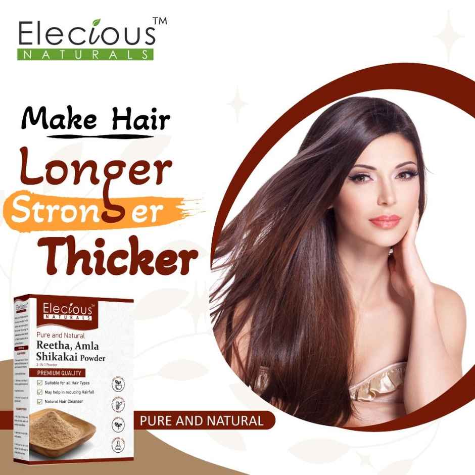 Elecious Amla Reetha Shikakai Powder For Hair