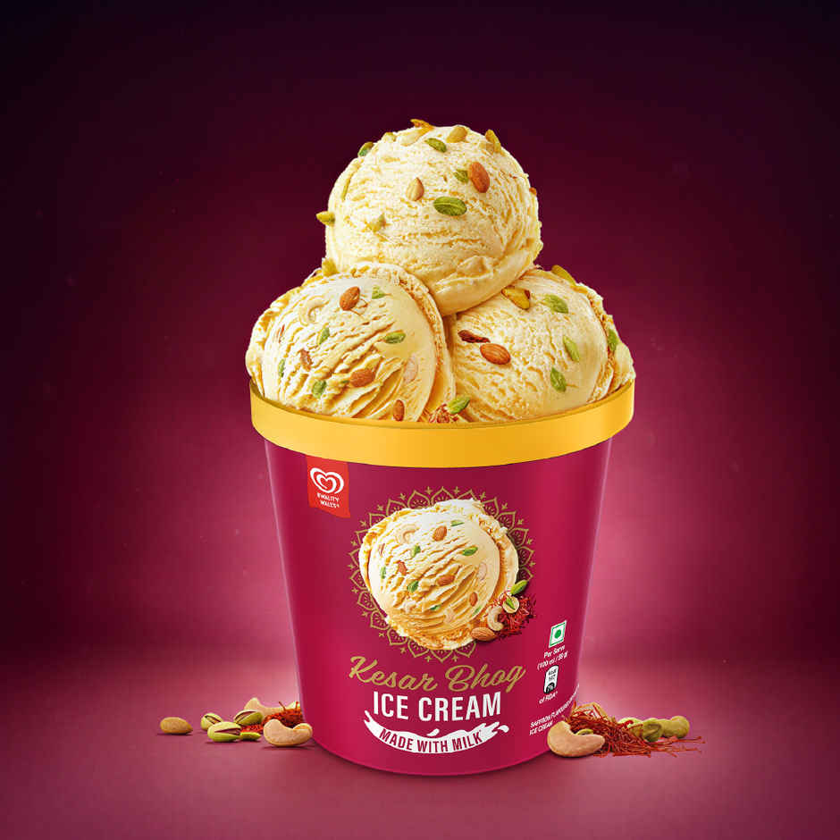 Kwality Wall's Kesar Bhog Ice cream Tub