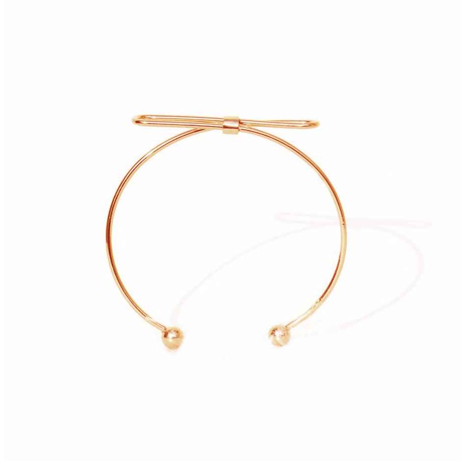 Joker & Witch Elegant Bow Open Cuff Rosegold Bracelet