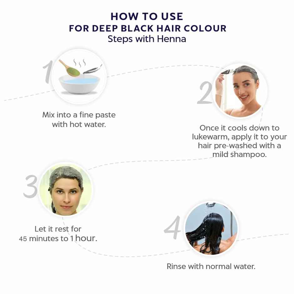 Bio Organic 100% Natural Indigo Powder by Indus Valley for Natural Hair Colour