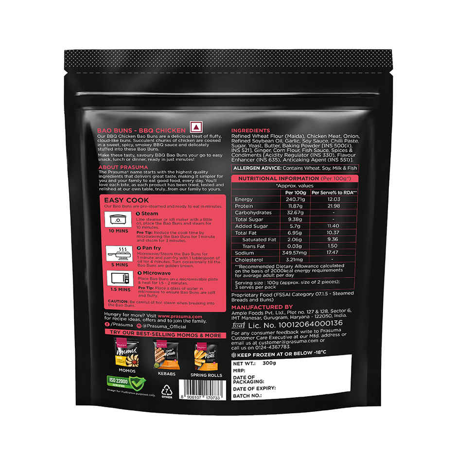 Prasuma BBQ Chicken Baos Combo