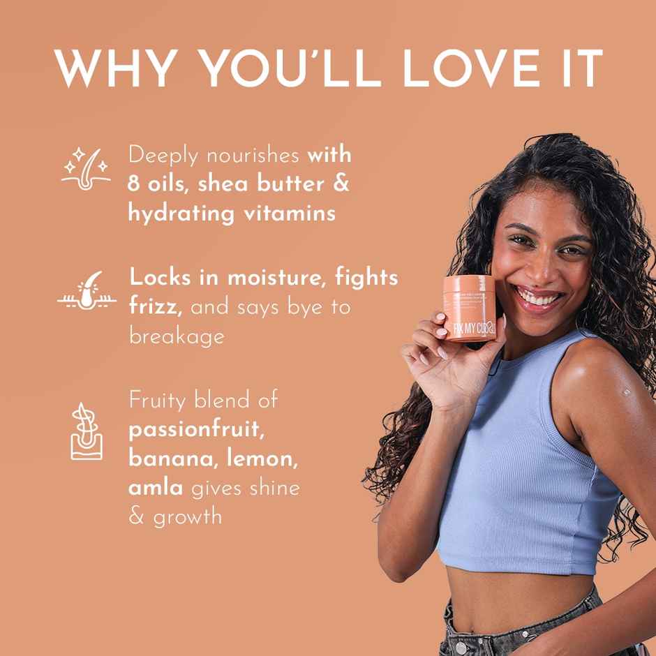 Fix My Curls Moisture Melt Deep Conditioning Hair Mask For Curly And Wavy Hair