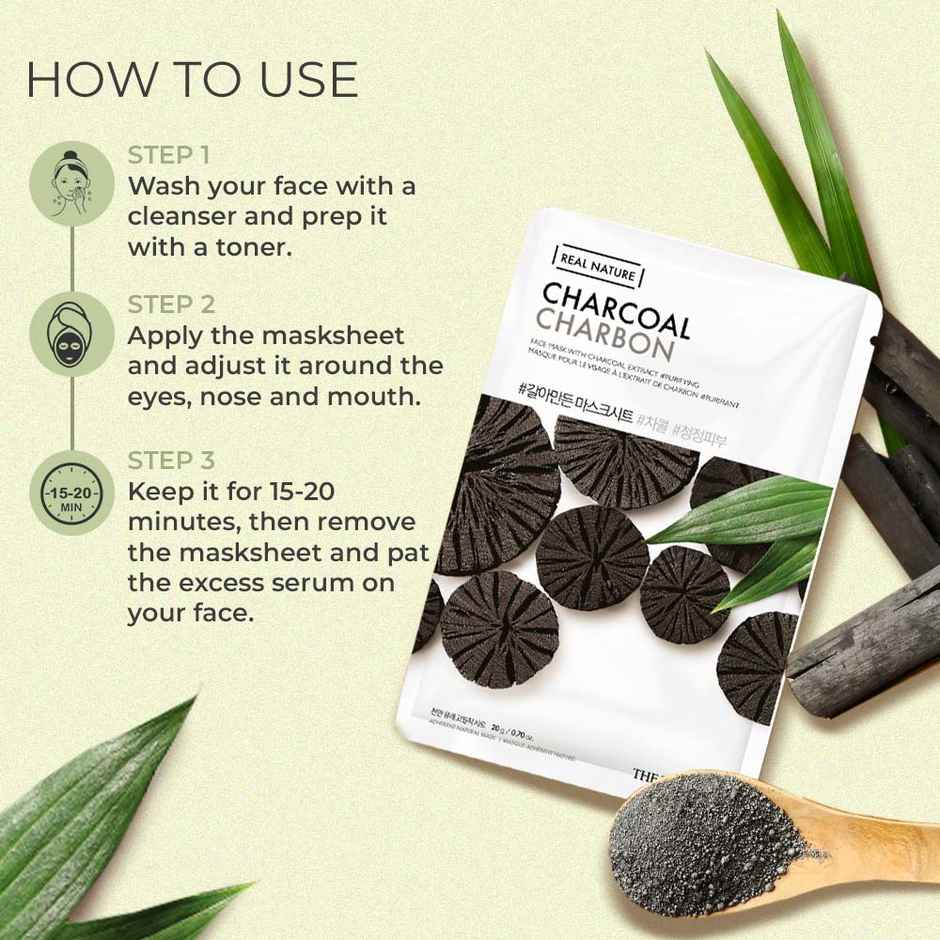 The Face Shop Real Nature Charcoal Face Mask Packet