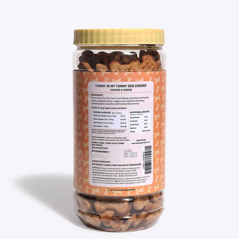 HUFT Yummy In My Tummy Dog Biscuit Chicken & Cheese Flavour Box