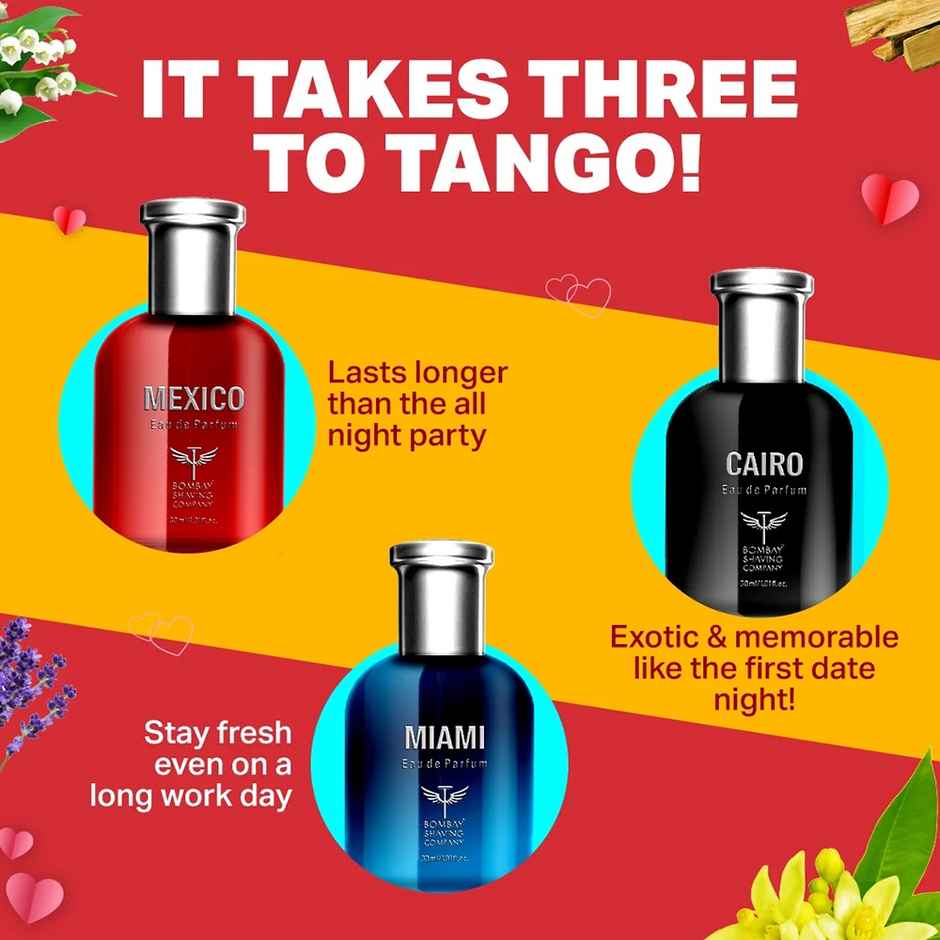 Bombay Shaving Company Long Lasting Wanderlust Perfume Gift Kit For Men | Pack Of 3