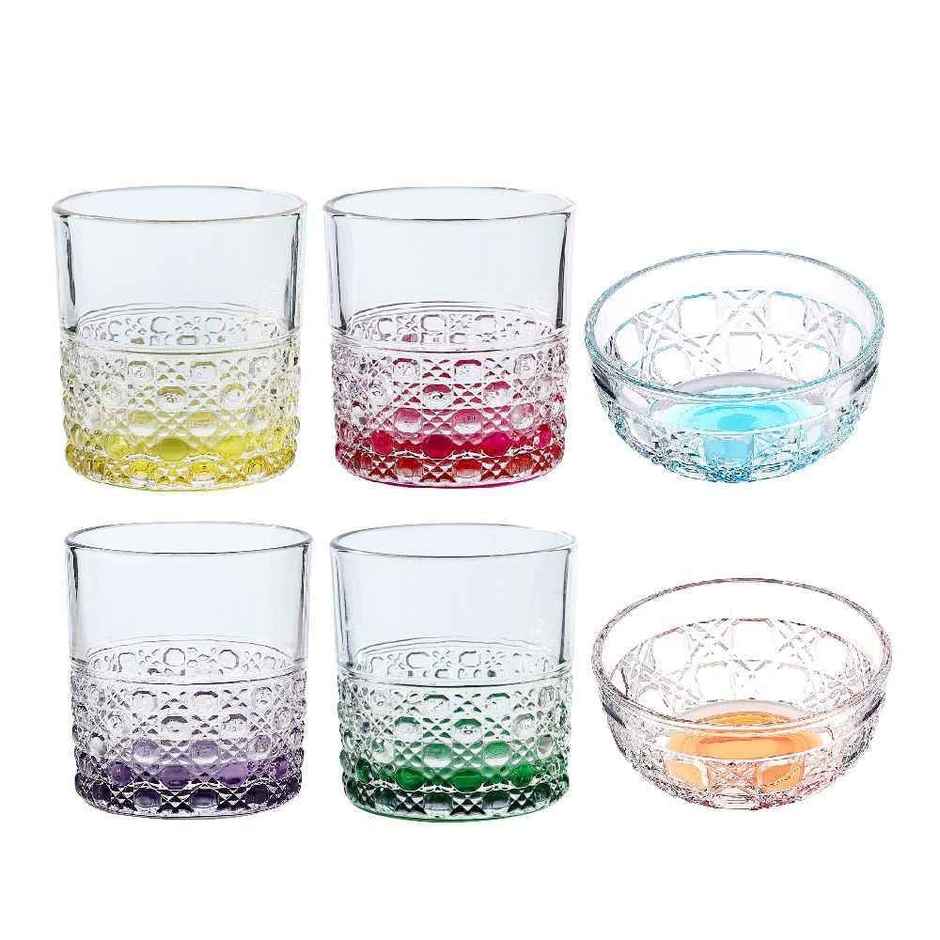 Sanjeev kapoor BAKU COLORED PARTY SET | 4 pcs 330 ml + 2 pcs 300 ml