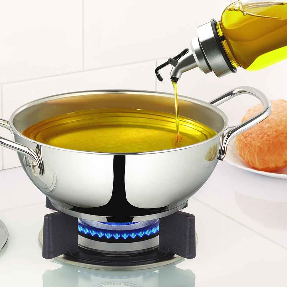 Borosil 1L Oil Dispenser & Pourer with Measurement, Stainless Steel Nozzle, Oil Container
