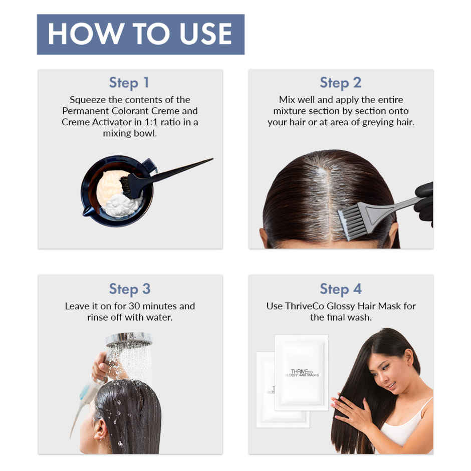 ThriveCo Permanent Color Creme | No Ammonia | No Ppd | Dark Brown