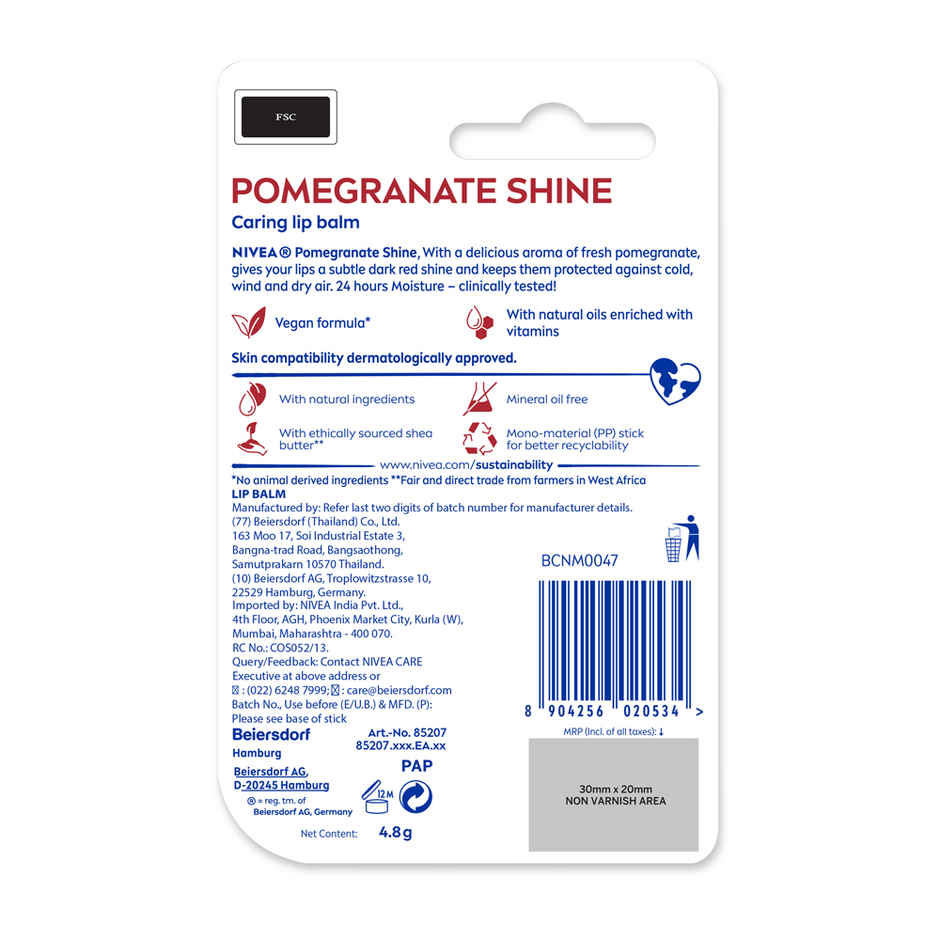 Nivea Lip Care Fruits Pomegranate