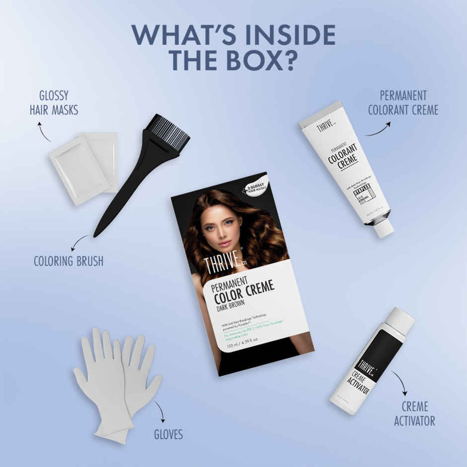 ThriveCo Permanent Color Creme | No Ammonia | No Ppd | Dark Brown