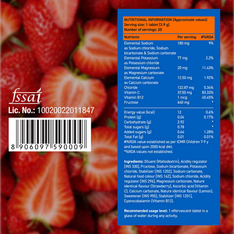 Fast&Up Reload Low Sugar Instant Hydration With 5 Essential Electrolytes | Berry