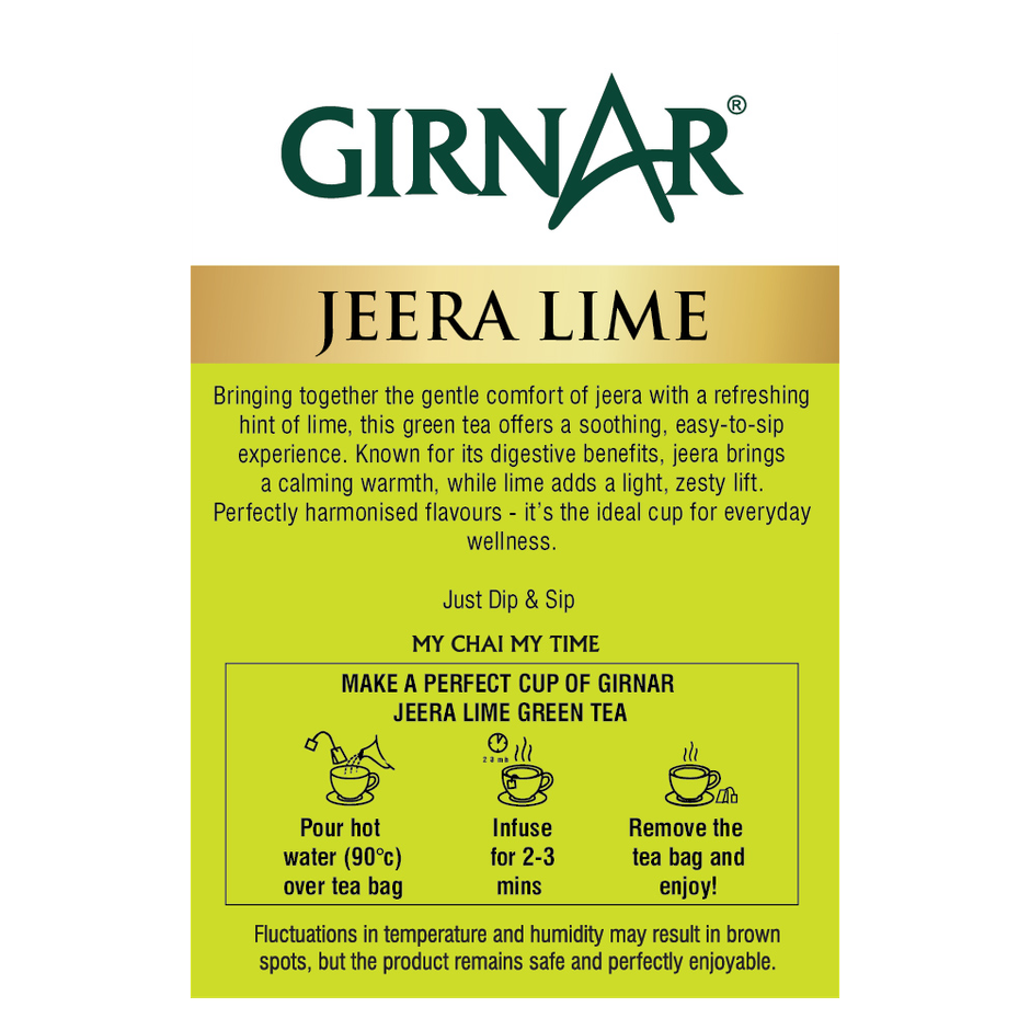 Girnar Jeera Lime Green Tea Bags
