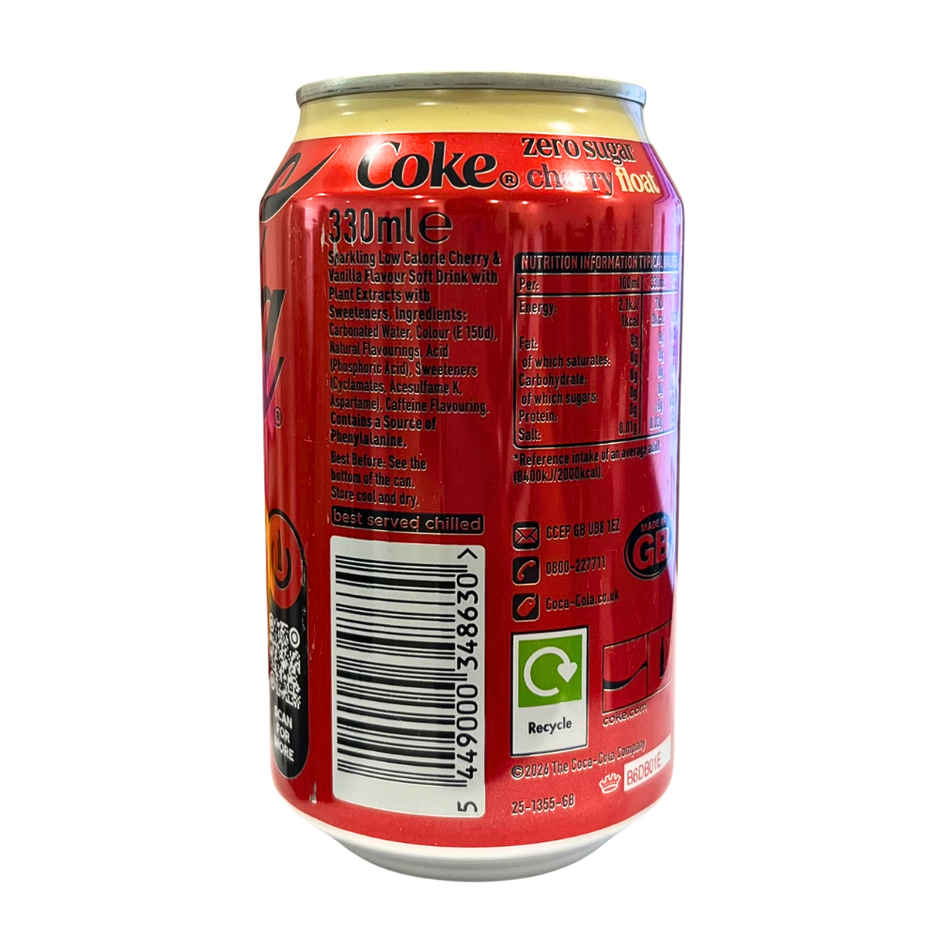 Coca-Cola Cherry Float Zero Sugar Soft Drink