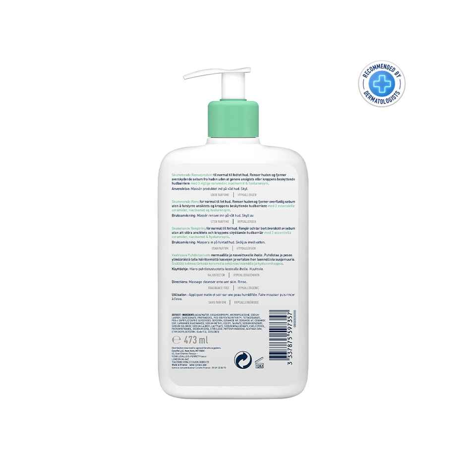 CeraVe Foaming Cleanser Face Wash For Oily Skin With Ceramides, Dermatologist Recommended