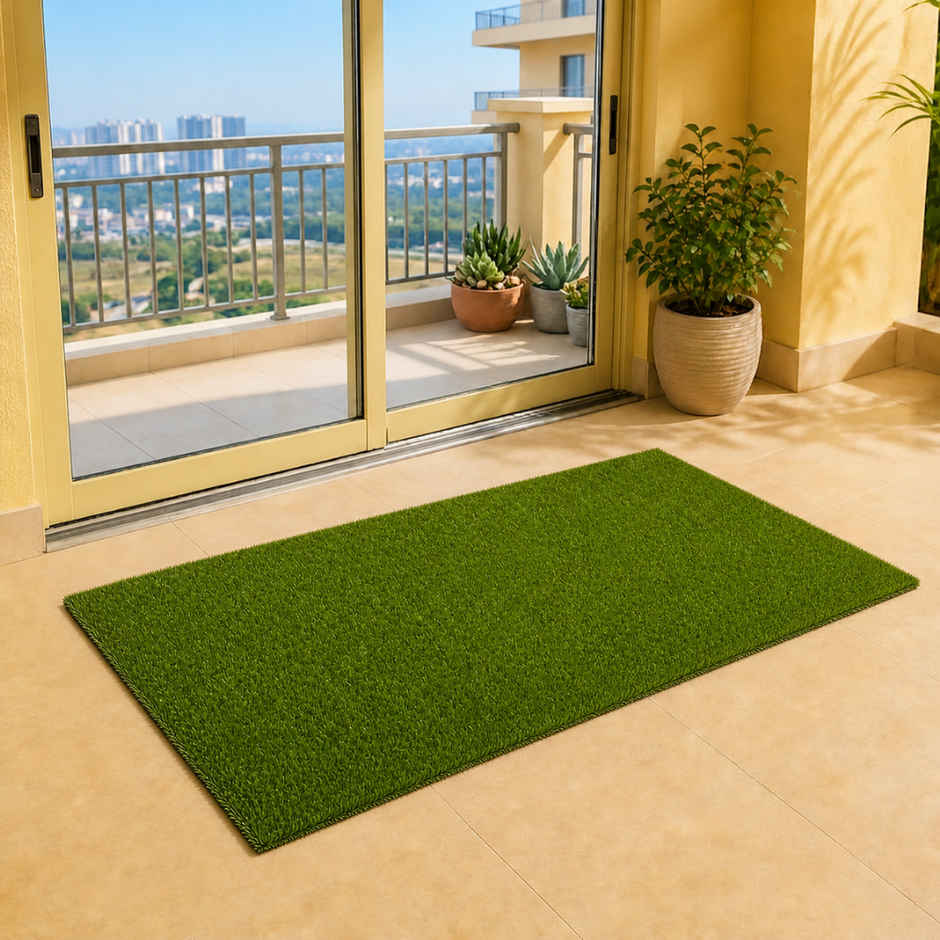 Zamia Artificial Grass | 35 mm Dual Layer Lawn & Balcony Mat | 2x4 ft | By Nurturing Green