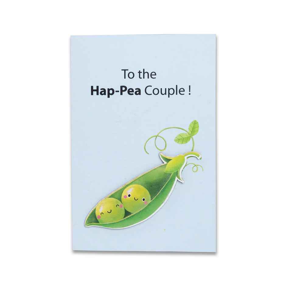 Itsy Bitsy 3d Greeting Card & Envelope Ha-pea Couple 4 x 6 Inch Approx 2 Pc Lb