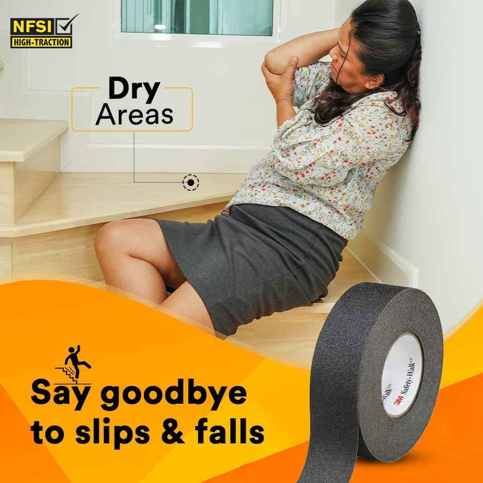 3M Anti Skid Tape with Primer 10ml, Skid Resistant (2.5cmx3.6m, Dry Areas)