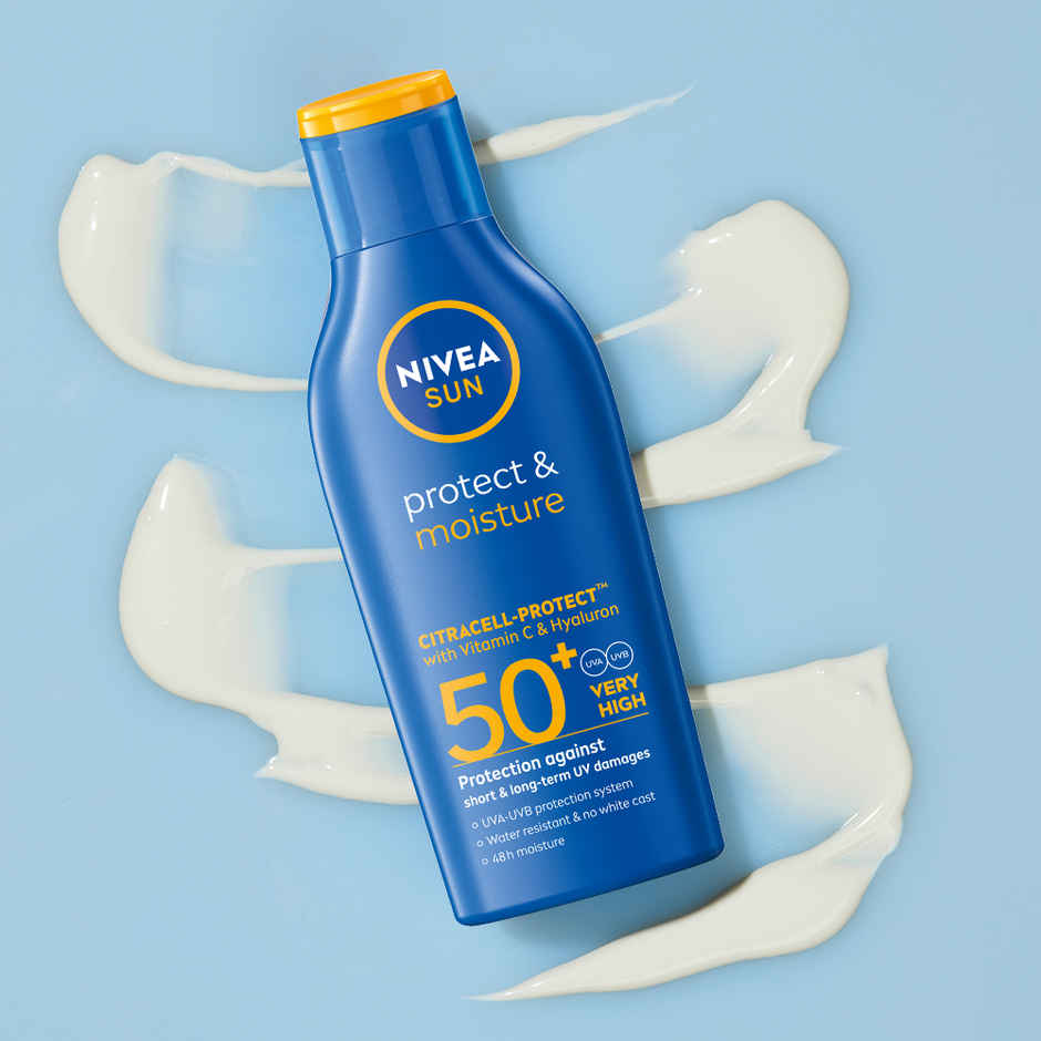 NIVEA SUN Protect and Moisture SPF 50+ Advanced Sunscreen|PA+++ UVA - UVB Protection System