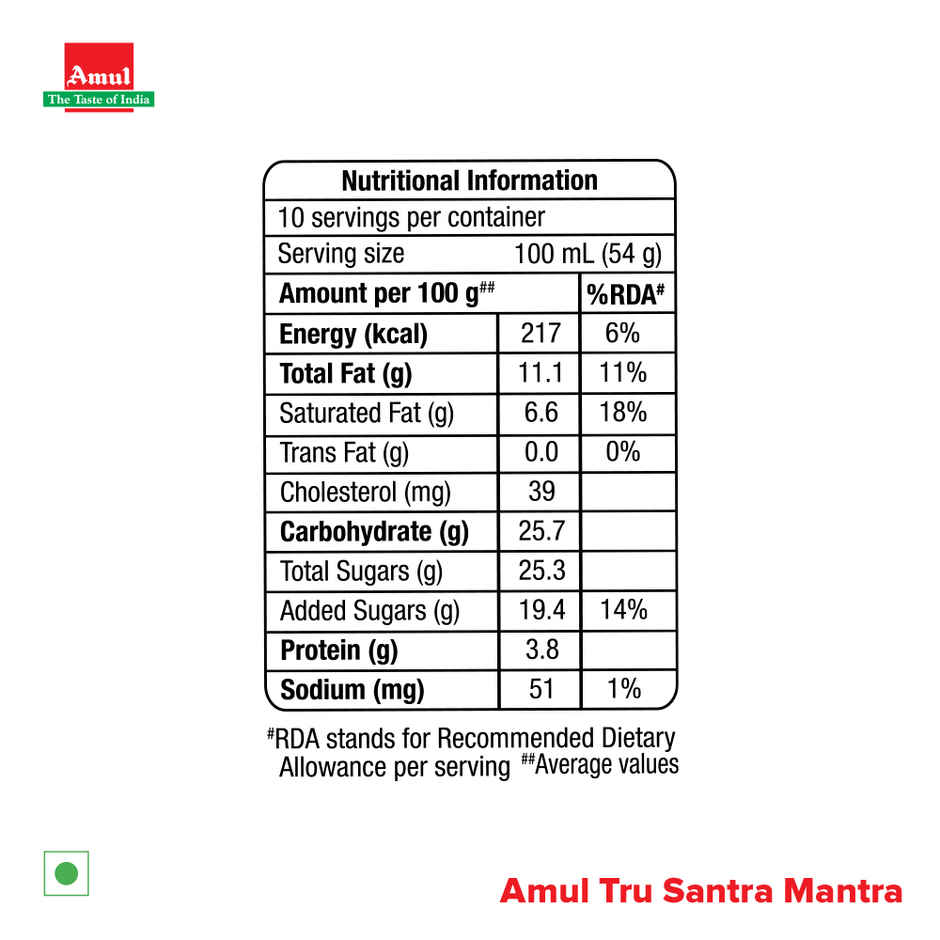 Amul Tru Santra Mantra Ice Cream Tub