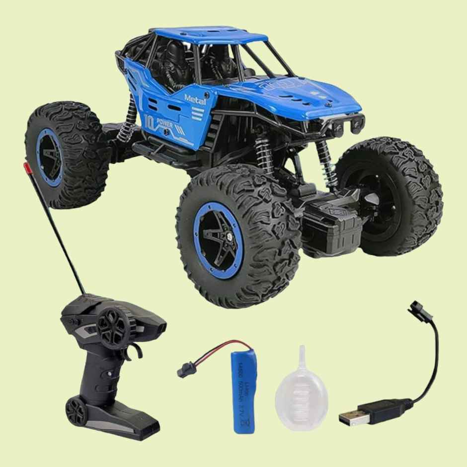 Wembley Remote Control Car Rock Crawler Water Mist Smoke Spray Rc Car 45� Climbing Angle - Blue