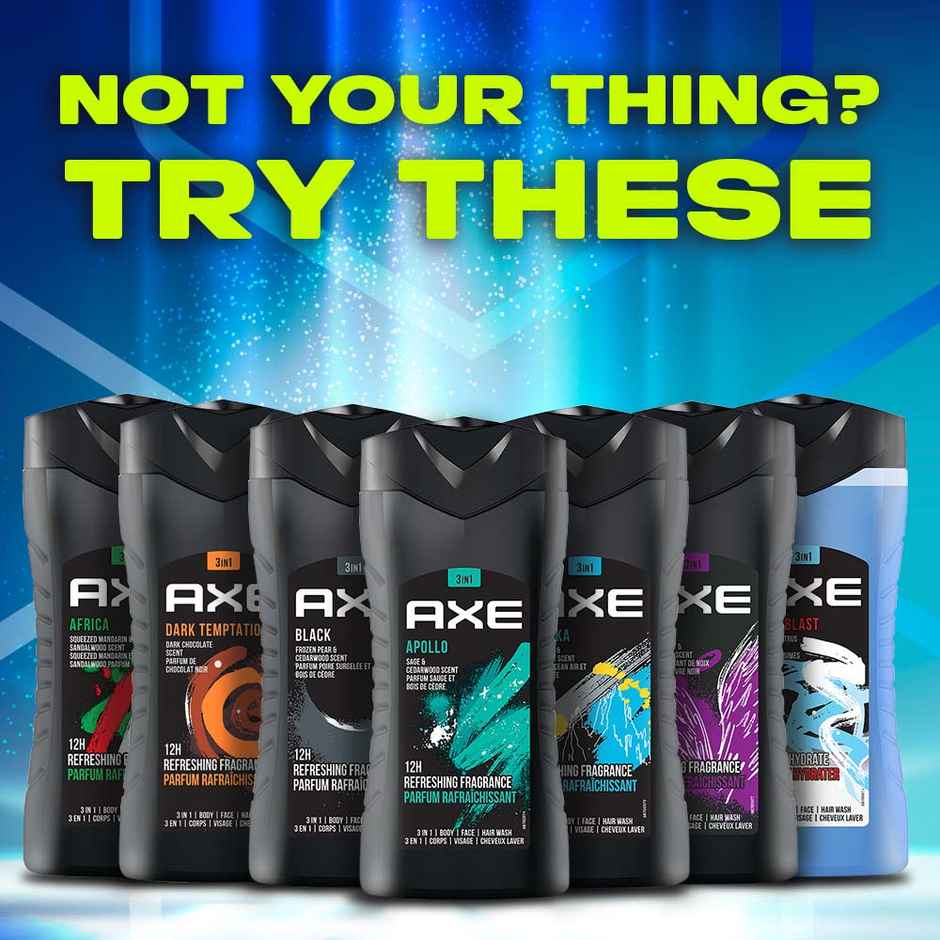 Axe Apollo 3-in-1 Body,Face & Hair Wash | For Men
