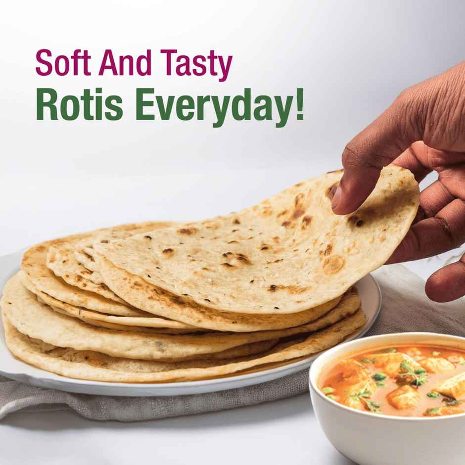 Protein Chef Whole Wheat Roti | Non Frozen | Fresh | Mp Sharbati Atta | Ready To Cook Chapati