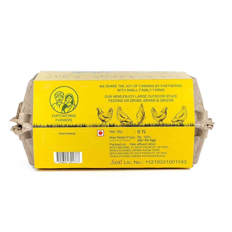 Happy Hens Free Range Brown Eggs Omega 3