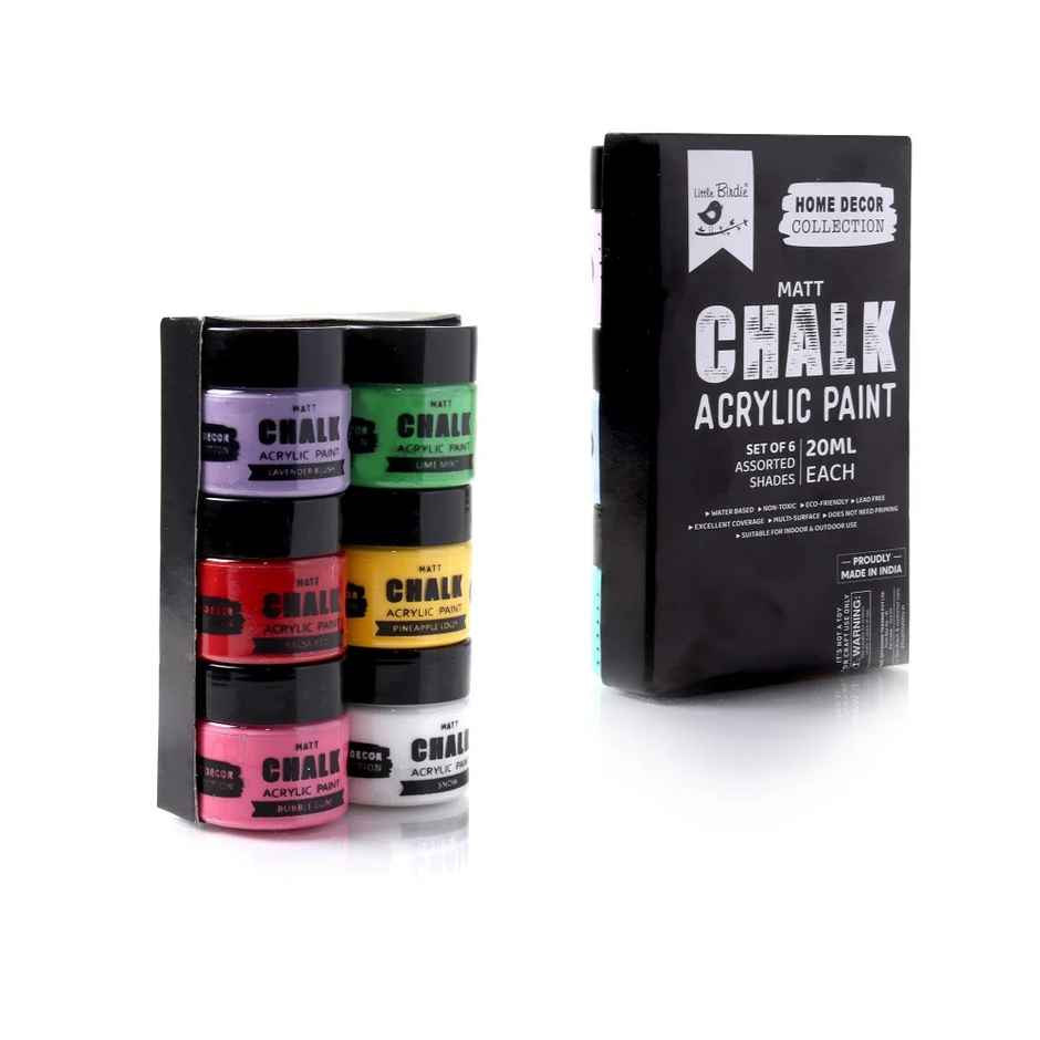 Itsy Bitsy Home Decor Chalk Paint Meadow Blossom 6 Pcs x 20 ml 1 Kit Lb