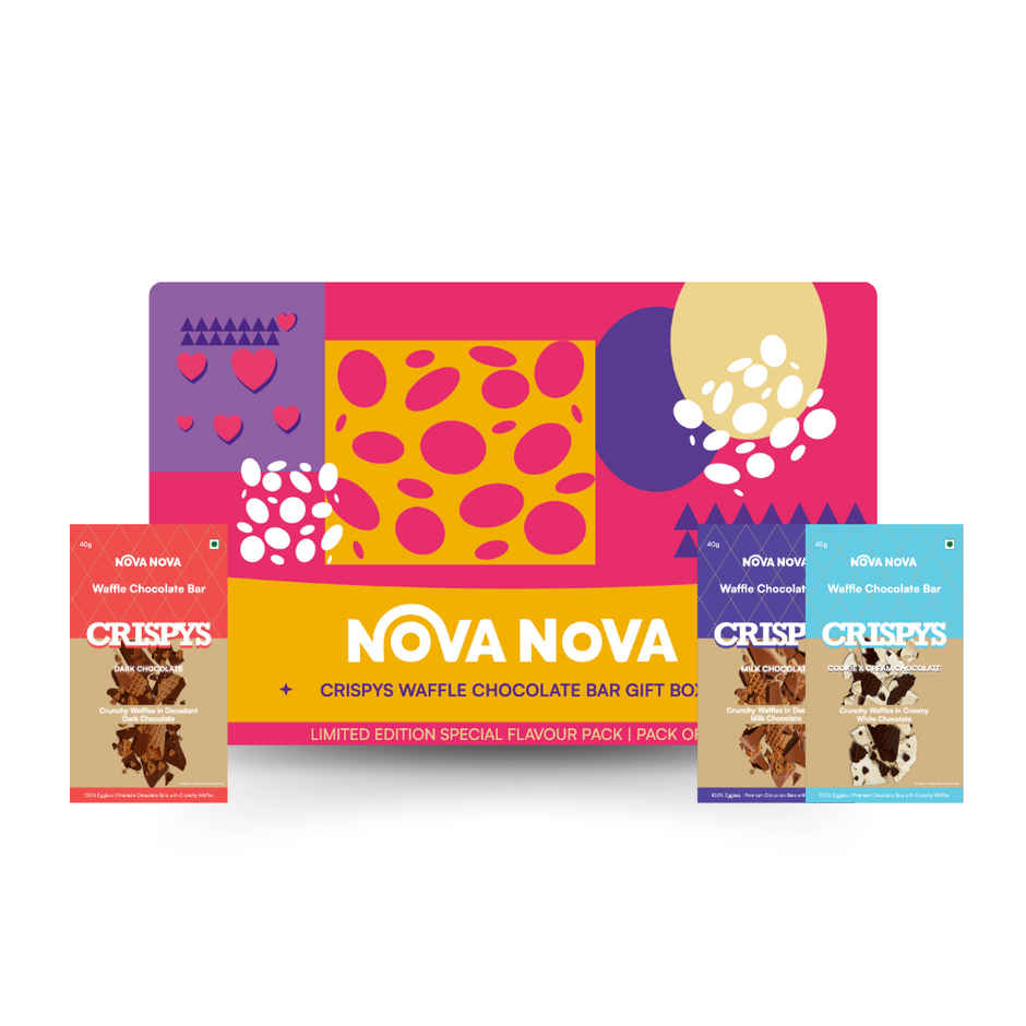 Nova Nova Waffle Crispys Chocolate Gift Box- Pack Of 3