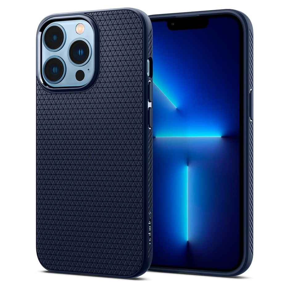 Spigen Liquid Air Back Cover Case Compatible with iPhone 13 Pro (TPU | Navy Blue)