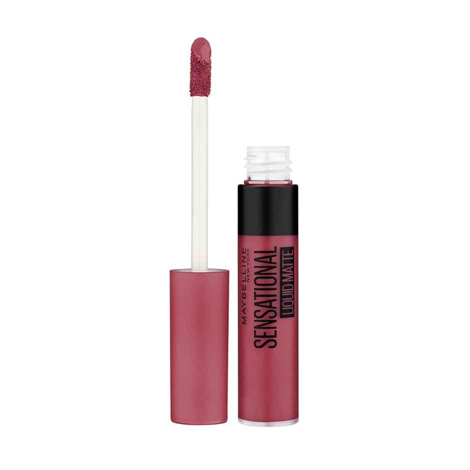 Maybelline Sensational Liquid Matte Lipstick, 23 Untamed Rose-Delivering Intense Matte Color Effect