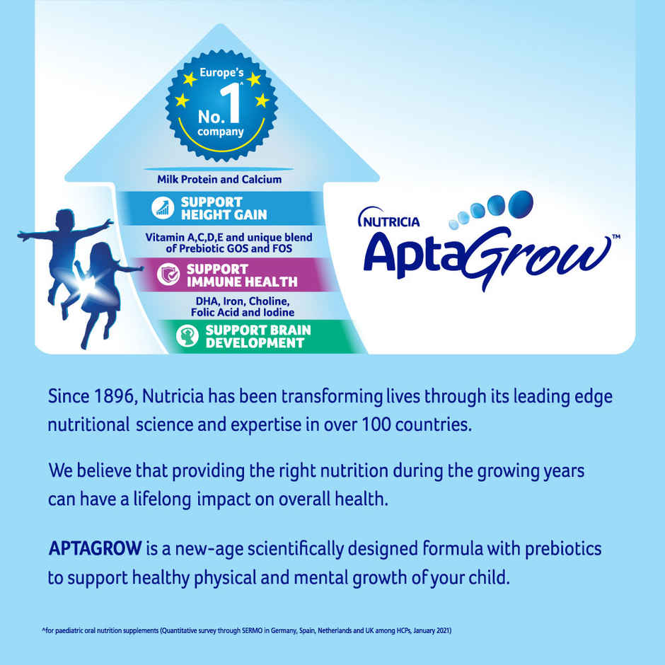 Aptagrow Health And Nutrition Drink Powder For Kid's Growth Vanilla