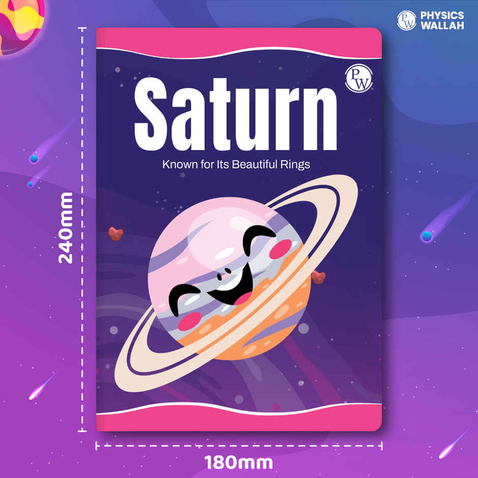 172 Pages Children Notebook | Double Line | Saturn