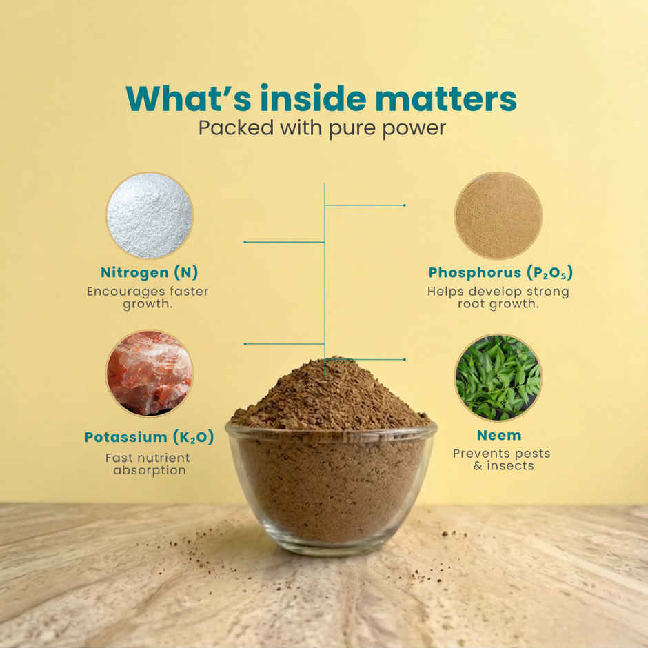 Zamia Neem Cake Powder | Organic Fertilizer & Soil Conditioner | By Nurturing Green