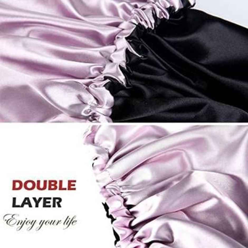 Bronson Professional Luxury Satin Hair Bonnet Cap For Sleeping For Women & Girls | Color May Vary
