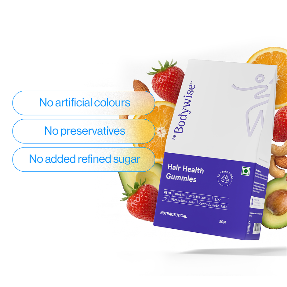Be Bodywise 30 mcg Biotin Hair Gummies | Stronger Hair & Nails