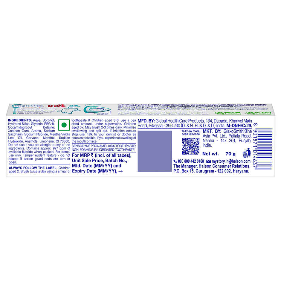 Sensodyne Pronamel Kids Toothpaste, 24Hr Cavity Protection, for 2+ Yrs (Strawberry Flavour)