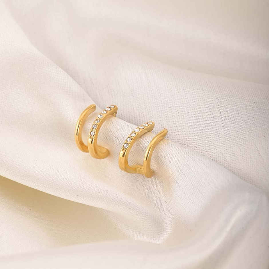 Palmonas Crystal Curve Earrings