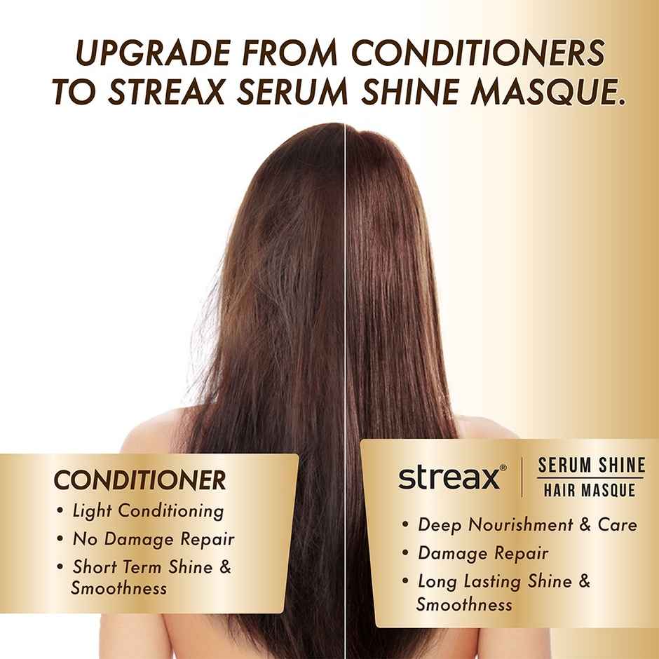 Streax Serum Shine Hair Mask For Dull Hair | Infused With Shea Butter