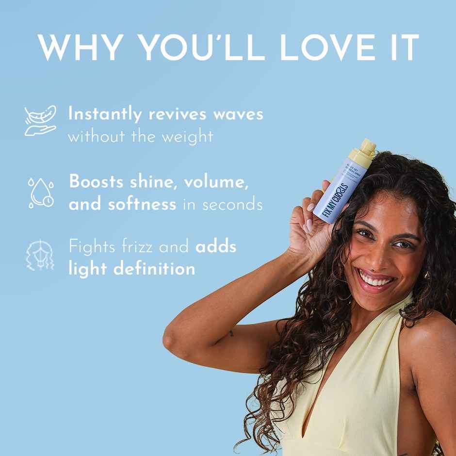 Fix My Curls Ready Set Refresh Spray With Aloe Vera | Anti Frizz Curly Hair Detangling Spray