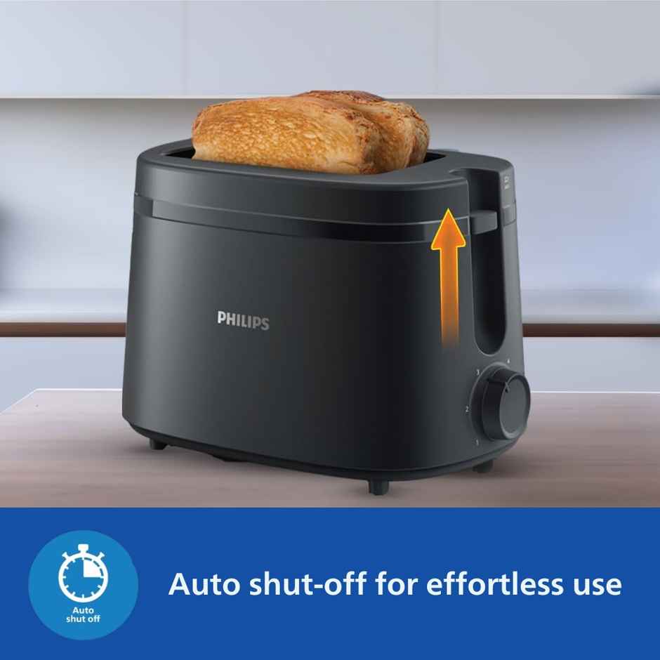 Philips HD2510/90 650W 2-Slice Toaster with Integrated Bun Rack, Charcoal Grey